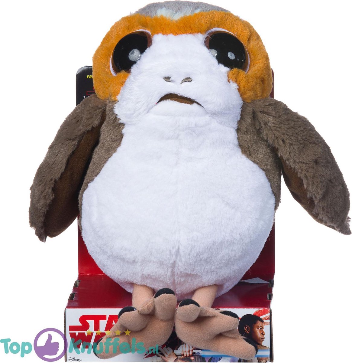 Disney Star Wars Pluche Knuffel Porg 28 CM | - StarWars Plush Toy -  | Disney Star Wars Peluche Knuffel | Star Wars The Last Jedi | Porg friend of Baby Yoda Child in a Pod | Porg Knuffel 28 cm